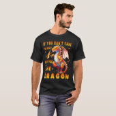 Vliegend Mythisch Wezen Koele Dragon Flame-spuwen T-shirt (Voorkant volledig)