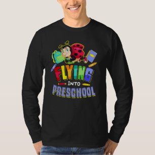 Vliegend naar kleuter ladybug terug naar school ee t-shirt