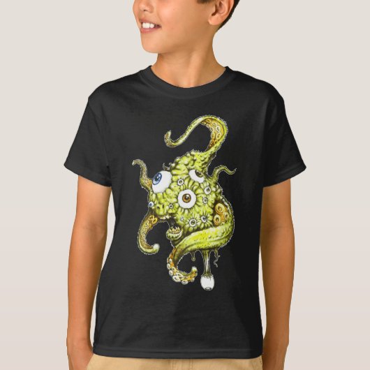 Vliegend Octopus Eyeball.......Ding T-shirt (Voorkant)