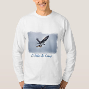 Vliegend Osprey met Walleye Fish HDR Photo T-shirt