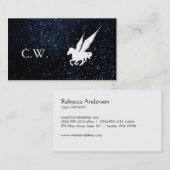 Vliegend paard / nachtelijke hemel visitekaartje (Voorkant / Achterkant)