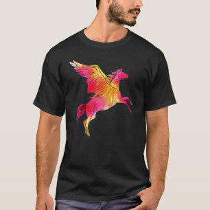 Vliegend paard waterverf Pegasus ontwerp T-shirt