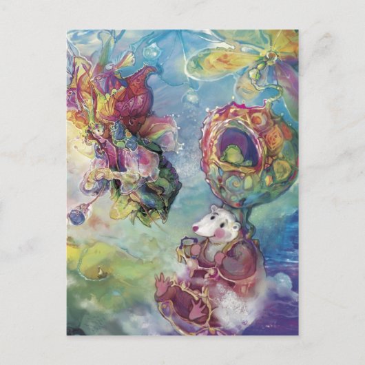 Vliegend Pet en Friends~~ Briefkaart (Voorkant)