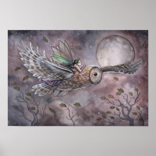 Vliegend Poster met vaste grond en zweep Fantasy (Voorkant)