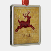 Vliegend rendier NOEL Metalen Ornament (Rechts)
