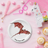 Vliegend rode draak - Aangepaste papieren Borden 7 Bordje (Feest)