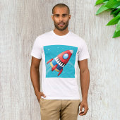Vliegend ruimteschip Mannen T-shirt