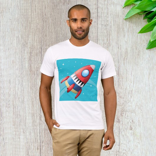 Vliegend ruimteschip Mannen T-shirt