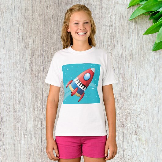 Vliegend Ruimteschip Meisjes T-shirt