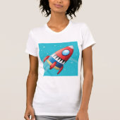 Vliegend Ruimteschip Vrouwen T-shirt (Voorkant)