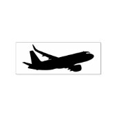 Vliegend Silhouet van de Luchtvaartjet Rubberstempel (Afrduk)