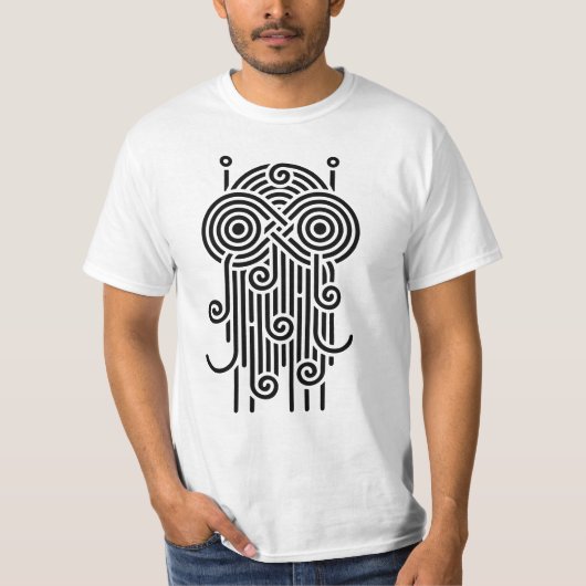 Vliegend Spaghettimonster (lijnen) T-shirt (Voorkant)
