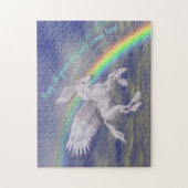 Vliegend Unicorn over regenboogdromen Fantasy Hors Legpuzzel (Verticaal)