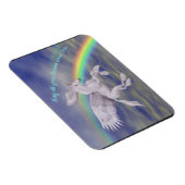 Vliegend Unicorn over regenboogdromen Fantasy Hors Magneet (Rechterzijde)