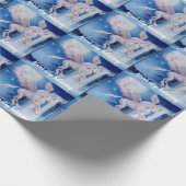 Vliegend Unicorn Waterfall Believe Fantasy Horse Cadeaupapier (Hoek)