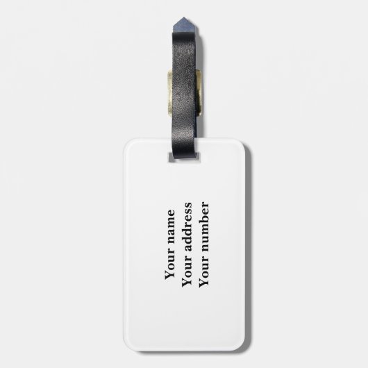 Vliegend varken bagagelabel (Achterkant verticaal)