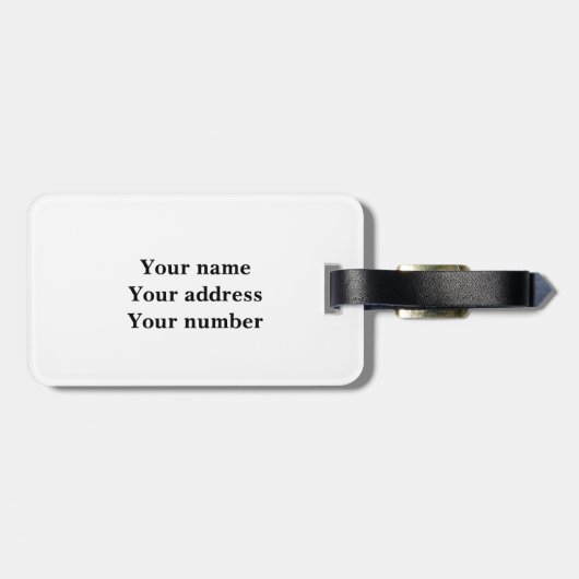 Vliegend varken bagagelabel (Achterkant horizontaal)