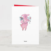 Vliegend Varken, cupig Valentijn kaart (Achterkant)