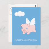 Vliegend varken dat je mist briefkaart (Voorkant / Achterkant)