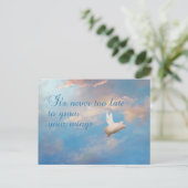 vliegend varken - Het is nooit te laat om je vleug Briefkaart (Staand voorkant)