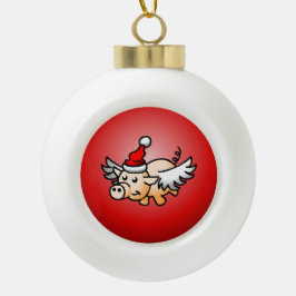 Vliegend Varken Keramische Bal Ornament