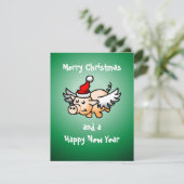 Vliegend varken kerstkaart (Staand voorkant)