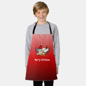 Vliegend Varken Kerstmis Schort (Gedragen)