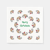 Vliegend Varken Kerstmis Servet (Voorkant)