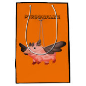 Vliegend varken kraai kostuum herfst schattig herf medium cadeauzakje (Voorkant)