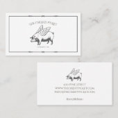 Vliegend varken met vleugels Logo Visitekaartje (Voorkant / Achterkant)