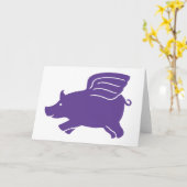 Vliegend Varken - Paars Kaart (Gele Bloem)