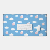 Vliegend varken Schattige biggetje met vleugelpatr Bureaumat (Keyboard & Muis)