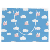 Vliegend varken Schattige biggetje met vleugelpatr Groot Cadeauzakje (Achterkant)