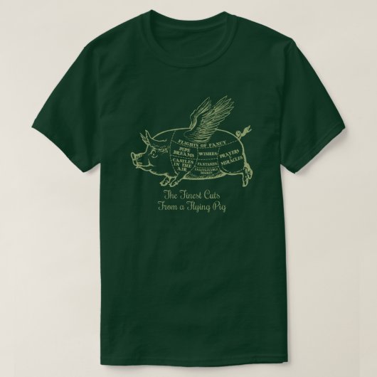 Vliegend Varken Snij T-shirt (Design voorkant)