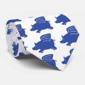 Vliegend Varken Stropdas - Blauw (Opgerold)