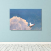 vliegend varkenscanvas canvas afdruk (Insitu (Houten vloer))