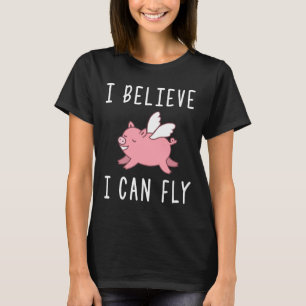 Vliegend Varkensvarken Als Shirten vliegen geloof  T-shirt