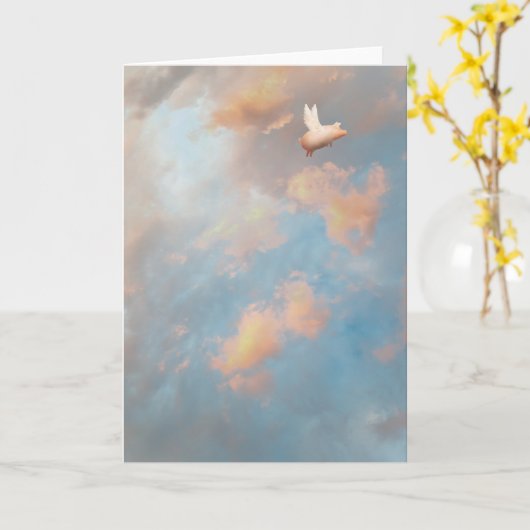 vliegend varkenswenskaart kaart (Gele Bloem)