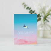 Vliegend verhaal en aanmoediging briefkaart (Staand voorkant)