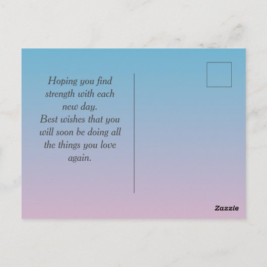 Vliegend verhaal en aanmoediging briefkaart (Achterkant)