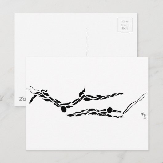 Vliegend vliegriem briefkaart (Voorkant / Achterkant)