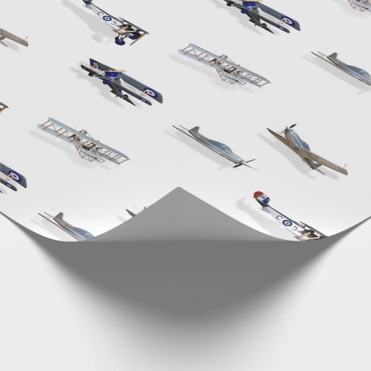  vliegend Vliegtuig Cadeaupapier (Hoek)