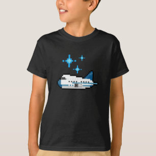 Vliegend vliegtuig in de lucht, Schattig, Cool Pix T-shirt