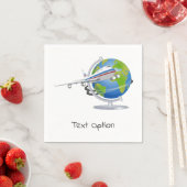 Vliegend Vliegtuig Papieren servetten (Insitu)