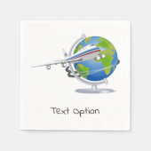 Vliegend Vliegtuig Papieren servetten (Voorkant)