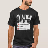Vliegend Vliegtuig Pilot Luchtvaart Codes Jet F 16 T-shirt (Voorkant)