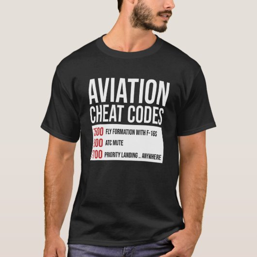 Vliegend Vliegtuig Pilot Luchtvaart Codes Jet F 16 T-shirt (Voorkant)