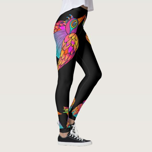 vliegend vogel karakter Fabric Leggings (Rechts)