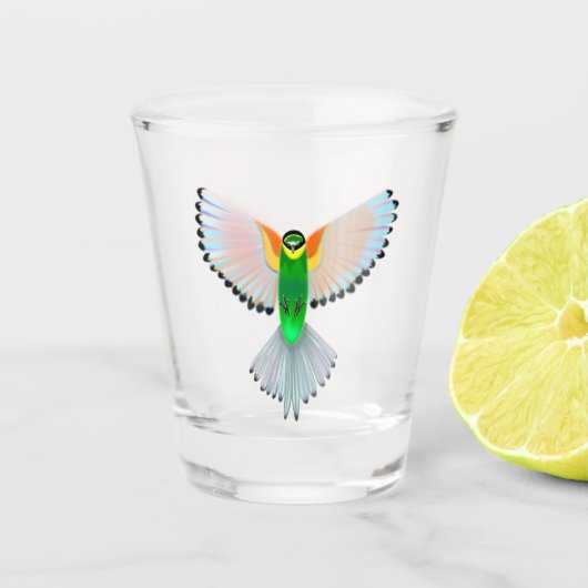 Vliegend vogelglas shot glas (Voorkant)