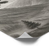 Vliegend Vrij – Monochrome Wildernis Schets Kunst Poster (Hoek)